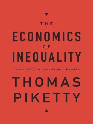 The Economics of Inequality - ebook